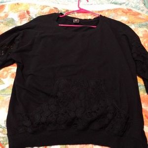 Torrid sweatshirt with lace sleeves XXL